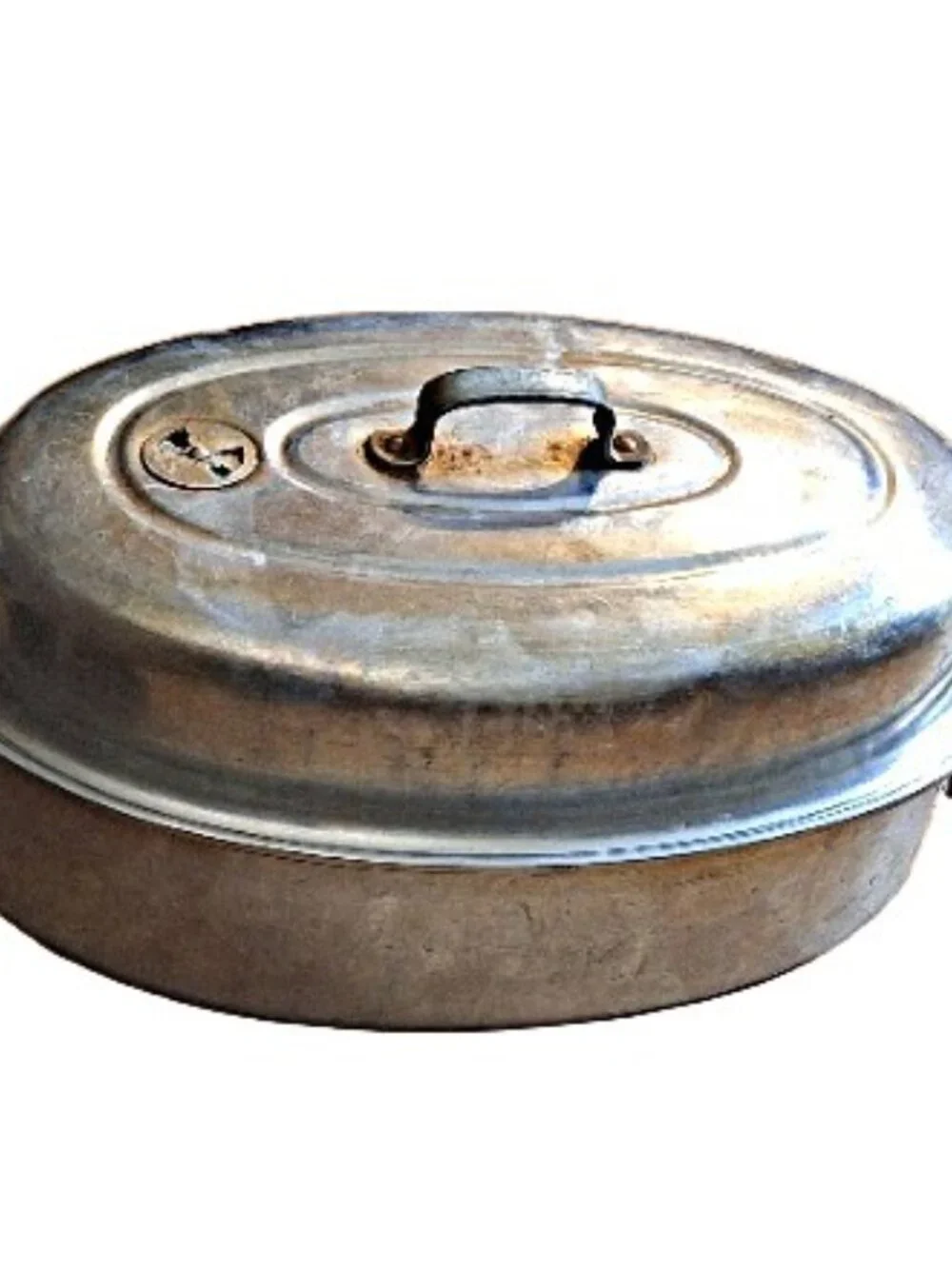 Vintage MCM 50’s Mirro Aluminum 877M Large Roasting Pan w/ Roasting Rack Good